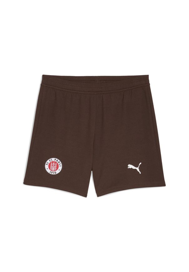 Puma - Młodzieżowe szorty FC St. Pauli 25/26 PUMA Espresso Brown White. Kolor: biały, brązowy, wielokolorowy. Materiał: tkanina. Sport: piłka nożna