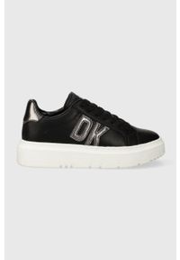 DKNY - Dkny sneakersy skórzane Marian kolor czarny K2305134. Nosek buta: okrągły. Kolor: czarny. Materiał: skóra. Obcas: na platformie #1
