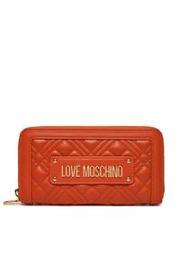 Love Moschino - LOVE MOSCHINO Duży Portfel Damski JC5600PP0ILA0459 Pomarańczowy. Kolor: pomarańczowy. Materiał: skóra #1