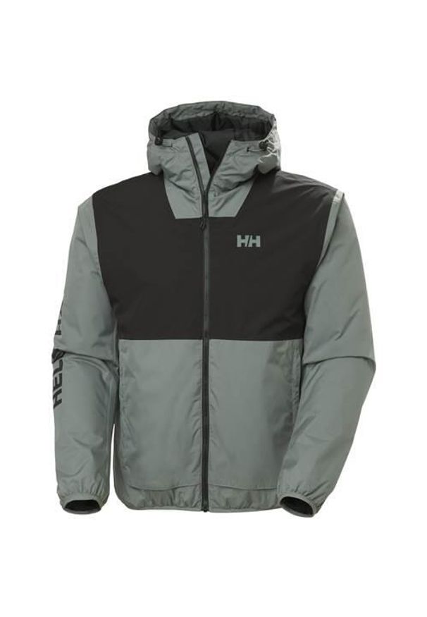 Kurtka uniwersalna męska Helly Hansen Ervik Ins Rain Jacket. Typ kołnierza: kaptur. Kolor: czarny, szary, wielokolorowy. Materiał: syntetyk. Styl: klasyczny
