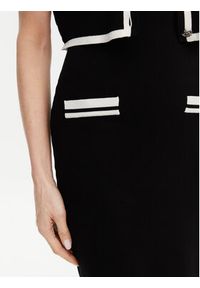 Morgan Sukienka dzianinowa 251-RMBIBI Czarny Slim Fit. Kolor: czarny. Materiał: syntetyk #4