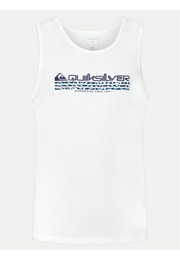 Quiksilver Tank top Omni Fills EQYZT07662 Biały Regular Fit. Kolor: biały. Materiał: bawełna