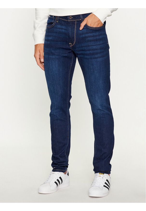 Pepe Jeans Jeansy Finsbury PM206321 Granatowy Skinny Fit. Kolor: niebieski