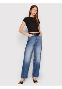 Calvin Klein Jeans T-Shirt J20J218337 Czarny Slim Fit. Kolor: czarny. Materiał: bawełna #4
