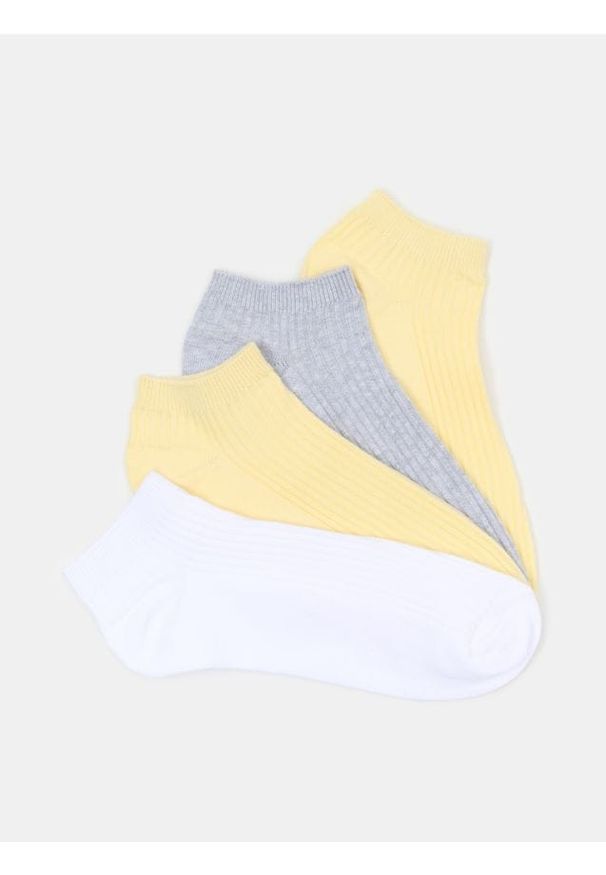 Sinsay - Prążkowane skarpetki 4 pack - wielobarwny. Materiał: prążkowany