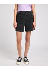 Lee - DAMSKIE SZORTY JEANSOWE LEE STELLA SHORT EDGE OF BLACK 112351261. Materiał: jeans
