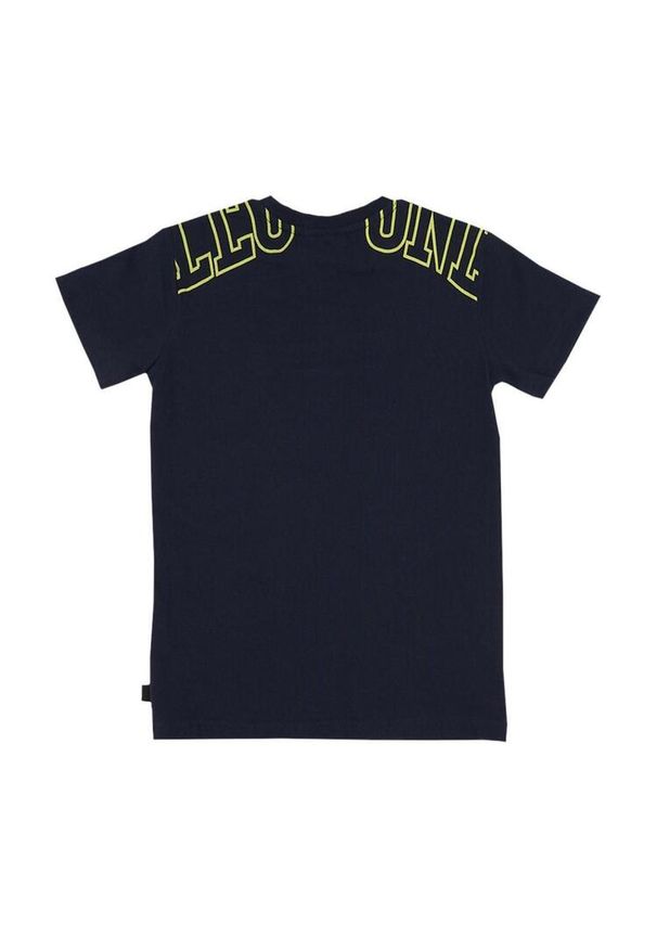 LEONE 1947 APPAREL - Nowość Sportowa koszulka dziecięca z dużym logo i krótkim rękawem. Kolor: niebieski. Długość rękawa: krótki rękaw. Długość: krótkie. Sport: joga i pilates