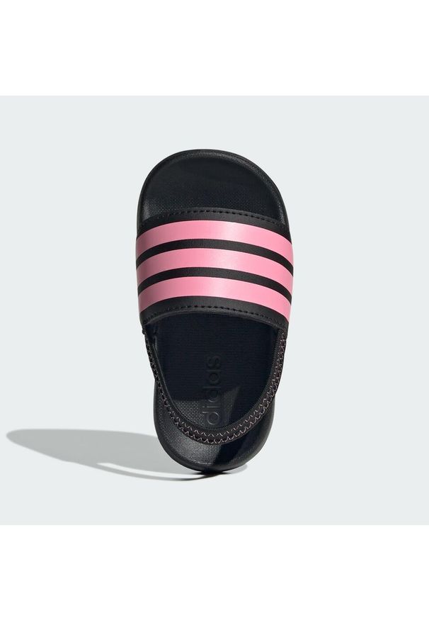 Adidas - Klapki adilette Estrap Kids. Kolor: czarny, różowy, wielokolorowy. Styl: sportowy