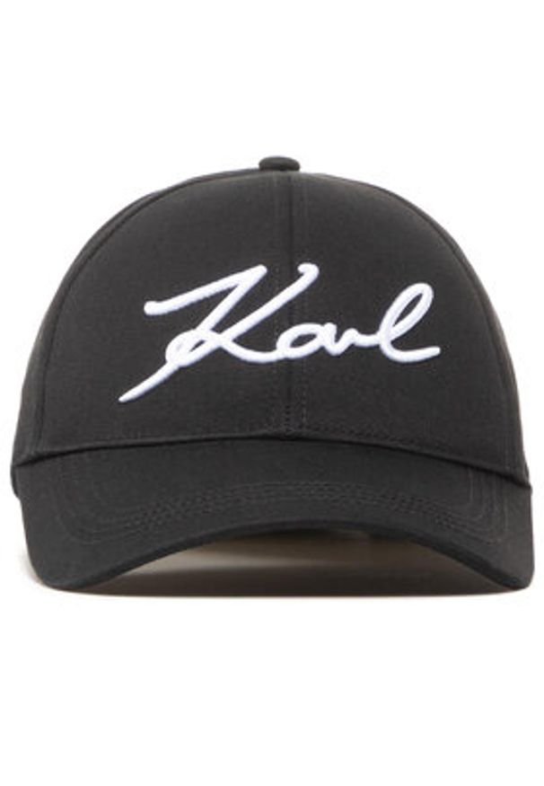 Karl Lagerfeld - KARL LAGERFELD Czapka z daszkiem 205W3405 Czarny. Kolor: czarny. Materiał: materiał
