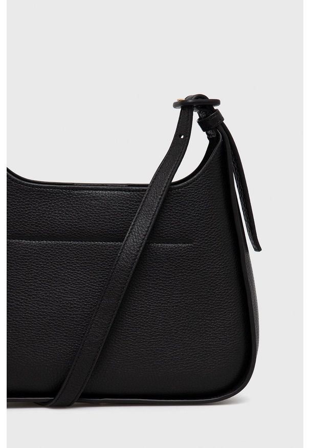 Tory Burch Torebka skórzana kolor czarny. Kolor: czarny. Materiał: skórzane. Rodzaj torebki: na ramię
