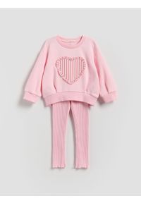 Reserved - Bawełniany komplet - różowy. Kolor: różowy. Materiał: bawełna #1