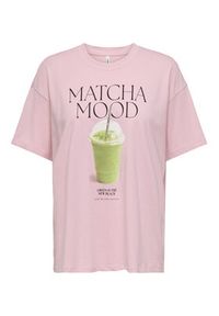 only - ONLY T-Shirt Vivvi 15346761 Różowy Regular Fit. Kolor: różowy. Materiał: bawełna #4