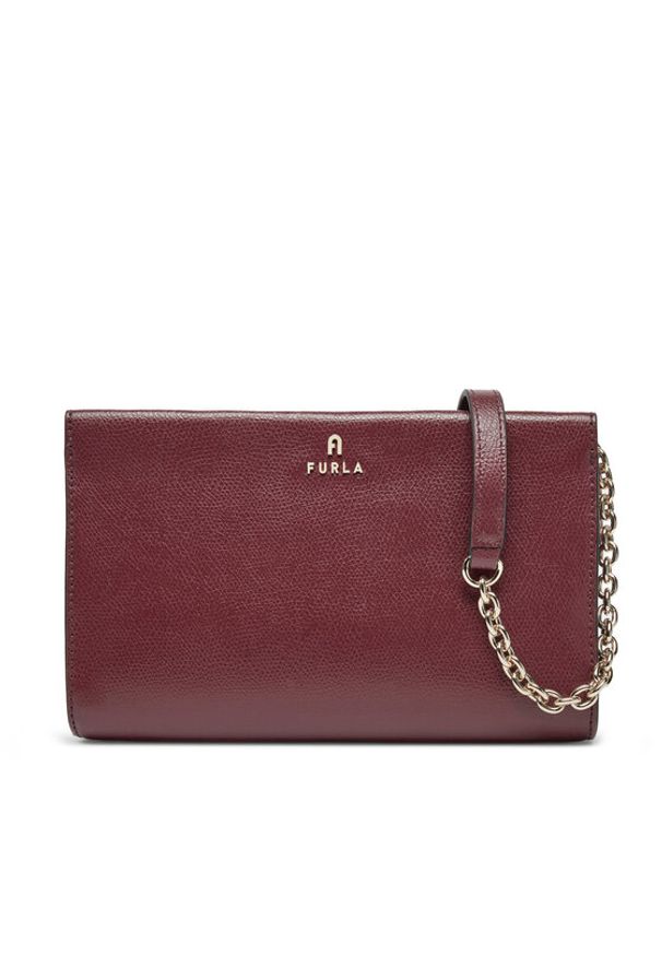 Furla Torebka Camelia WE00528 ARE000 26700 Bordowy. Kolor: czerwony. Materiał: skórzane