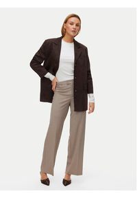 Vero Moda Spodnie materiałowe Texas 10334103 Beżowy Straight Fit. Kolor: beżowy. Materiał: syntetyk #4