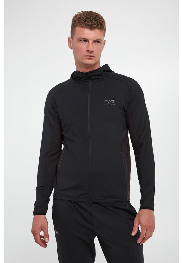 EA7 Emporio Armani - Bluza męska z kapturem EA7 EMPORIO ARMANI. Typ kołnierza: kaptur