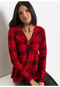 bonprix - Shirt. Kolor: czerwony. Styl: elegancki