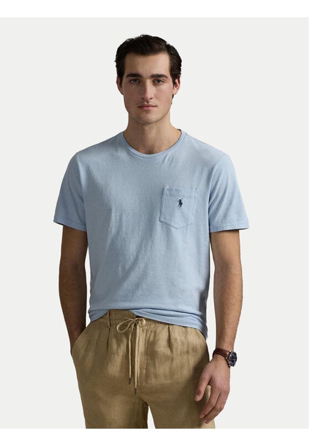 Polo Ralph Lauren T-Shirt 710964511004 Błękitny Regular Fit. Typ kołnierza: polo. Kolor: niebieski. Materiał: bawełna