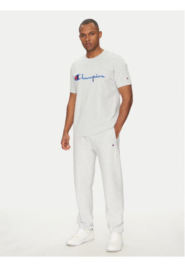 Champion T-Shirt 221621 Szary Standard Fit. Kolor: szary. Materiał: bawełna