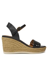 Geox Espadryle D Ponza D45GVA 00043 C9999 Czarny. Kolor: czarny. Materiał: skóra