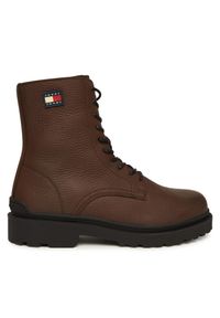 Trzewiki Tommy Jeans. Kolor: brązowy