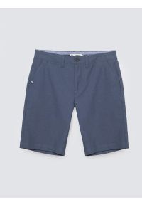 Big-Star - Szorty męskie chinosy niebieskie Rossino 401. Kolor: niebieski. Materiał: bawełna, elastan, tkanina. Sezon: lato. Styl: klasyczny, elegancki #6