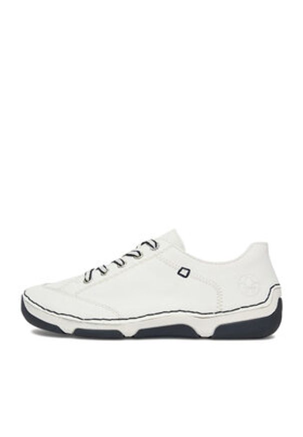 Rieker Półbuty 55901-80 Biały. Kolor: biały. Materiał: skóra, syntetyk