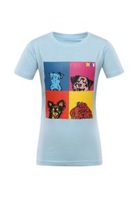 BANAX - T-shirt dla Dzieci Nax Zaldo 104-110 z Miękkiej Bawełny i Żywego Wzoru. Kolor: wielokolorowy. Materiał: elastan, bawełna. Wzór: nadruk