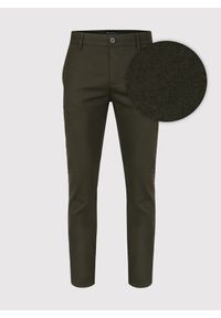 Pako Lorente - PAKO LORENTE – Zielone spodnie męskie o kroju Slim Fit. Kolor: zielony. Materiał: bawełna, elastan. Wzór: gładki. Styl: klasyczny #4