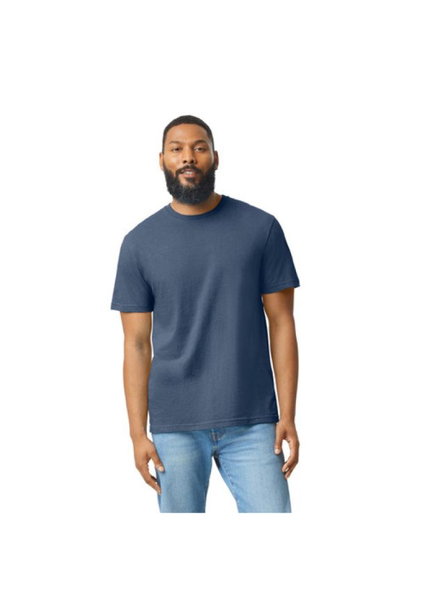 GILDAN - Koszulka Unisex Dla Dorosłych Softstyle CVC. Kolor: niebieski. Sport: turystyka piesza