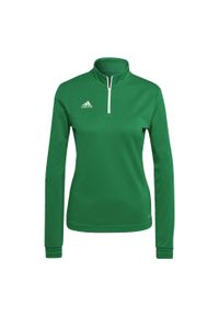 Bluza piłkarska damska Adidas Entrada 22 Training Top. Kolor: biały, zielony, wielokolorowy. Sport: piłka nożna