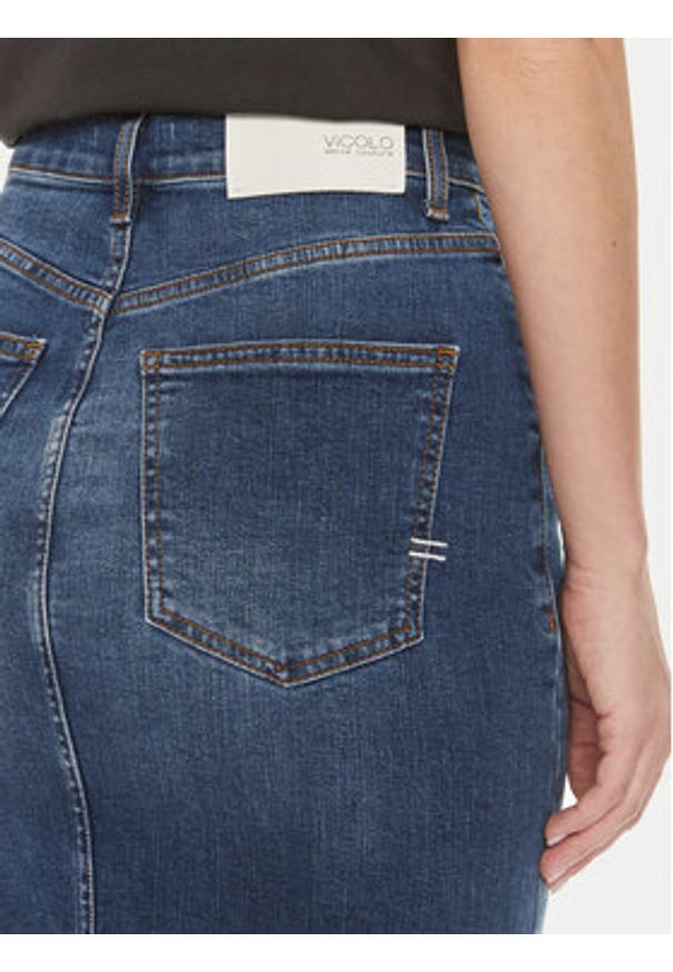 ViCOLO Spódnica jeansowa DB5056 Niebieski Regular Fit. Kolor: niebieski. Materiał: bawełna