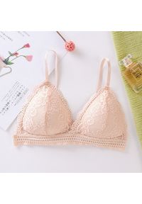 Intica - Koronkowa braletka z regulowanymi ramiączkami Judye. Kolor: beżowy. Materiał: koronka. Wzór: koronka
