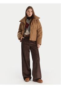 TOMMY HILFIGER - Tommy Hilfiger Kurtka puchowa WW0WW47294 Beżowy Relaxed Fit. Kolor: beżowy. Materiał: syntetyk