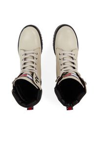 Tommy Jeans Botki Tjw Lace Up Boot EN0EN02314 Beżowy. Kolor: beżowy. Materiał: skóra