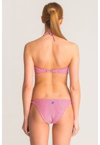 Różowo-srebrny dół od bikini Twinset U&B w paski. Kolor: srebrny, wielokolorowy, różowy. Wzór: paski