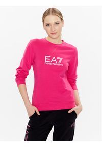 EA7 Emporio Armani Bluza 8NTM35 TJCQZ 1417 Różowy Regular Fit. Kolor: różowy. Materiał: bawełna