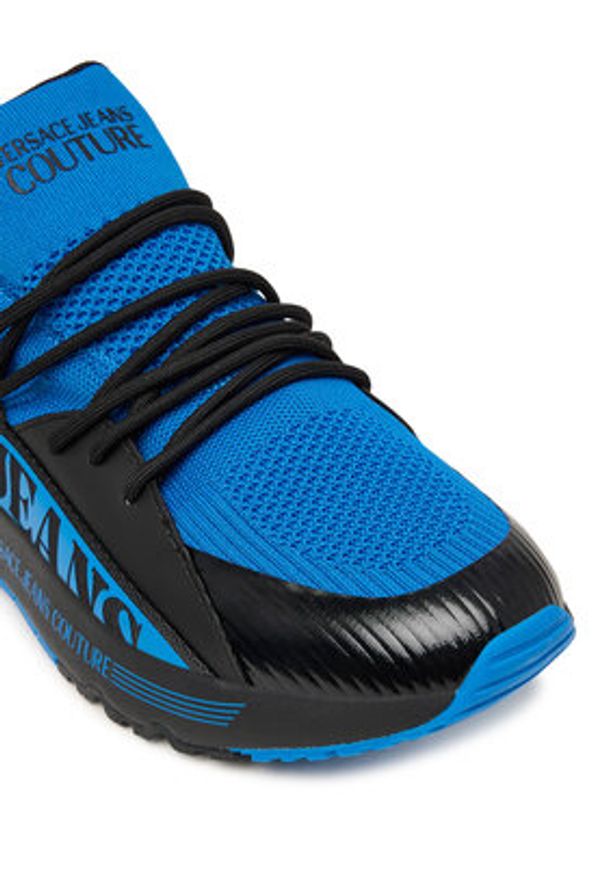 Versace Jeans Couture Sneakersy 80YA3SA3 Niebieski. Kolor: niebieski. Materiał: materiał