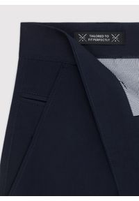 Pako Lorente - PAKO LORENTE – Granatowe gładkie spodnie męskie. Kolor: niebieski. Materiał: elastan, bawełna. Wzór: gładki. Styl: klasyczny #6