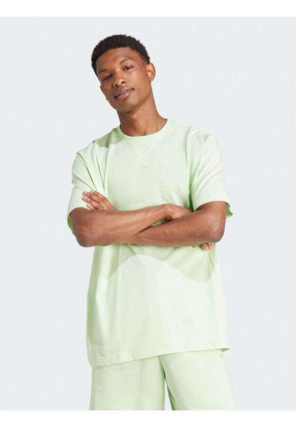 Adidas - adidas T-Shirt ALL SZN IR9111 Zielony Loose Fit. Kolor: zielony. Materiał: bawełna