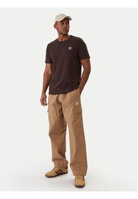 Adidas - adidas T-Shirt Trefoil Essentials Waffle KE1136 Brązowy Regular Fit. Kolor: brązowy. Materiał: bawełna #5