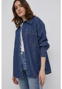 Levi's® - Levi's Koszula jeansowa A1776.0000 damska regular z kołnierzykiem klasycznym. Okazja: na spotkanie biznesowe, na co dzień. Typ kołnierza: kołnierzyk klasyczny. Kolor: niebieski. Materiał: jeans. Długość rękawa: długi rękaw. Długość: długie. Styl: klasyczny #4