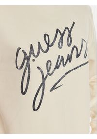 Guess Bluza W4BQ17 KC811 Beżowy Regular Fit. Kolor: beżowy. Materiał: bawełna
