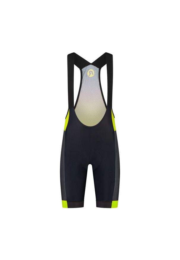 ROGELLI - Spodenki rowerowe na szelkach męskie Rogelli Fuse II. Kolor: żółty, wielokolorowy, czarny. Sport: kolarstwo