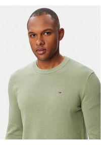 Tommy Jeans Sweter Essential DM0DM22853 Zielony Slim Fit. Kolor: zielony. Materiał: bawełna #4