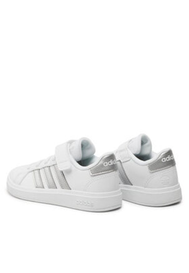 Adidas - adidas Sneakersy Grand Court 2.0 El K GW6516 Biały. Kolor: biały. Materiał: skóra