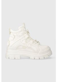 Buffalo sneakersy Aspha Nc Mid Cloud kolor biały 1622279. Nosek buta: okrągły. Kolor: biały. Materiał: guma. Szerokość cholewki: normalna. Obcas: na platformie #1