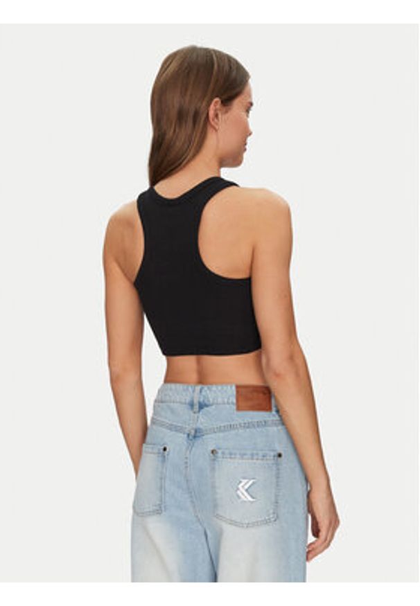 Karl Kani Top 6131303 Czarny Cropped Fit. Kolor: czarny. Materiał: bawełna