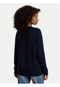 Polo Ralph Lauren Sweter 710946137001 Granatowy Regular Fit. Typ kołnierza: polo. Kolor: niebieski. Materiał: bawełna #8