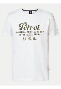 Petrol Industries T-Shirt M-1040-TSR600 Biały Regular Fit. Kolor: biały. Materiał: bawełna