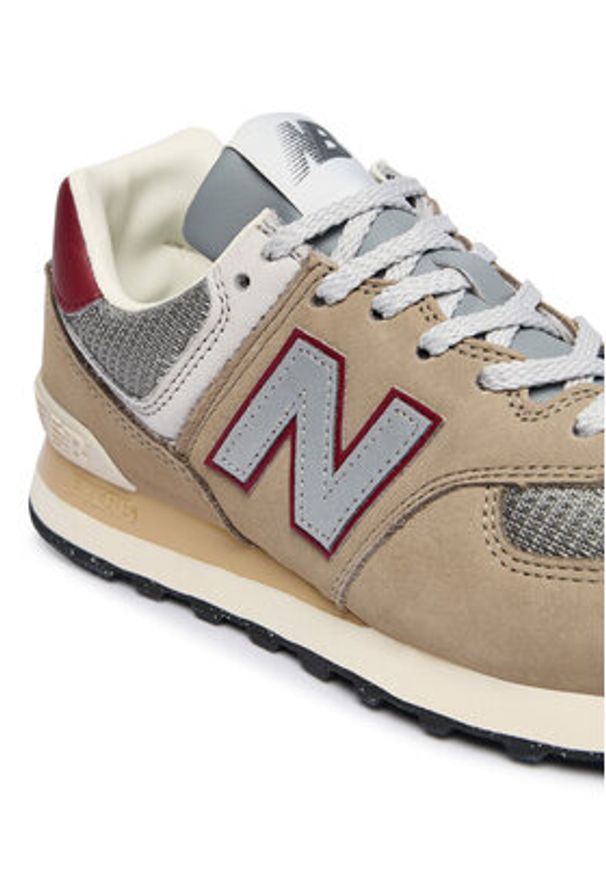 New Balance Sneakersy U574SKB W Brązowy. Kolor: brązowy. Materiał: nubuk, skóra. Model: New Balance 574